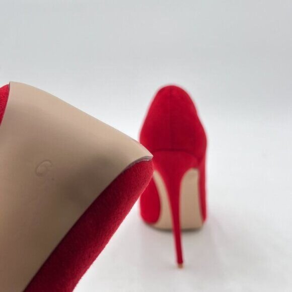 FSJ Red Women Classic Pointed Toe High Heels Sexy Stiletto Pumps Office Lady - Picture 5 of 7